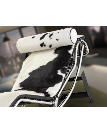 LECO- CHAISE LONGUE - PIEL VACA BCO.NEGR
